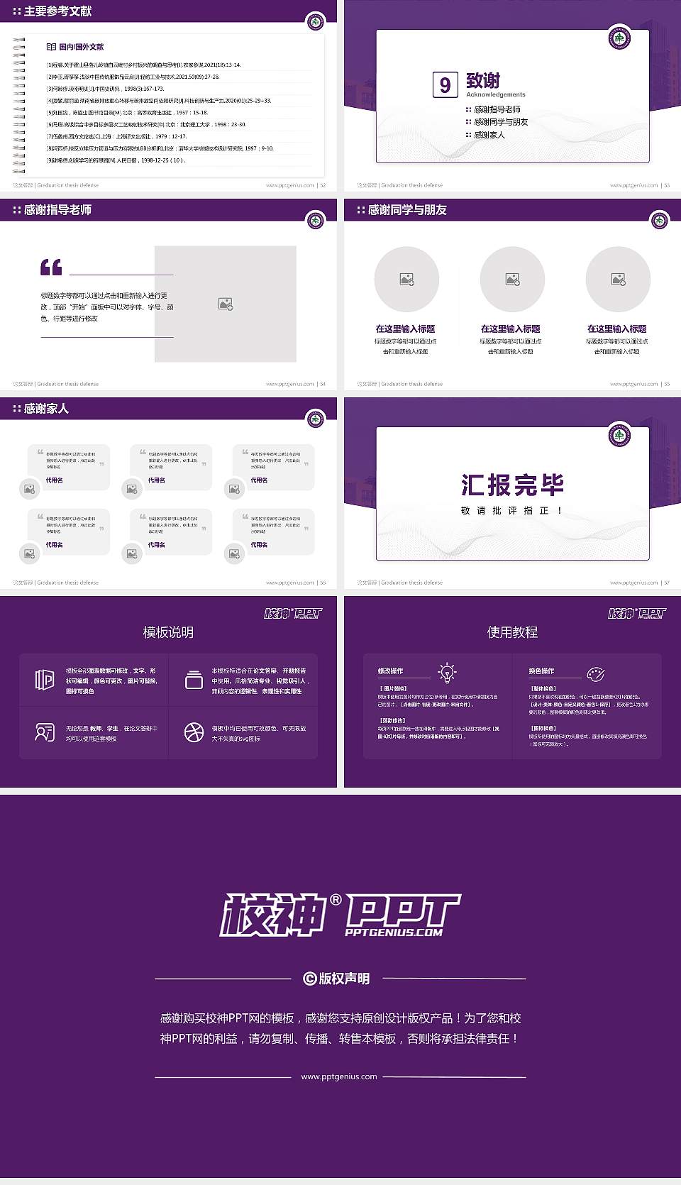 四川大学华西口腔医学院论文答辩标准PPT模板16:9格式幻灯片预览图7