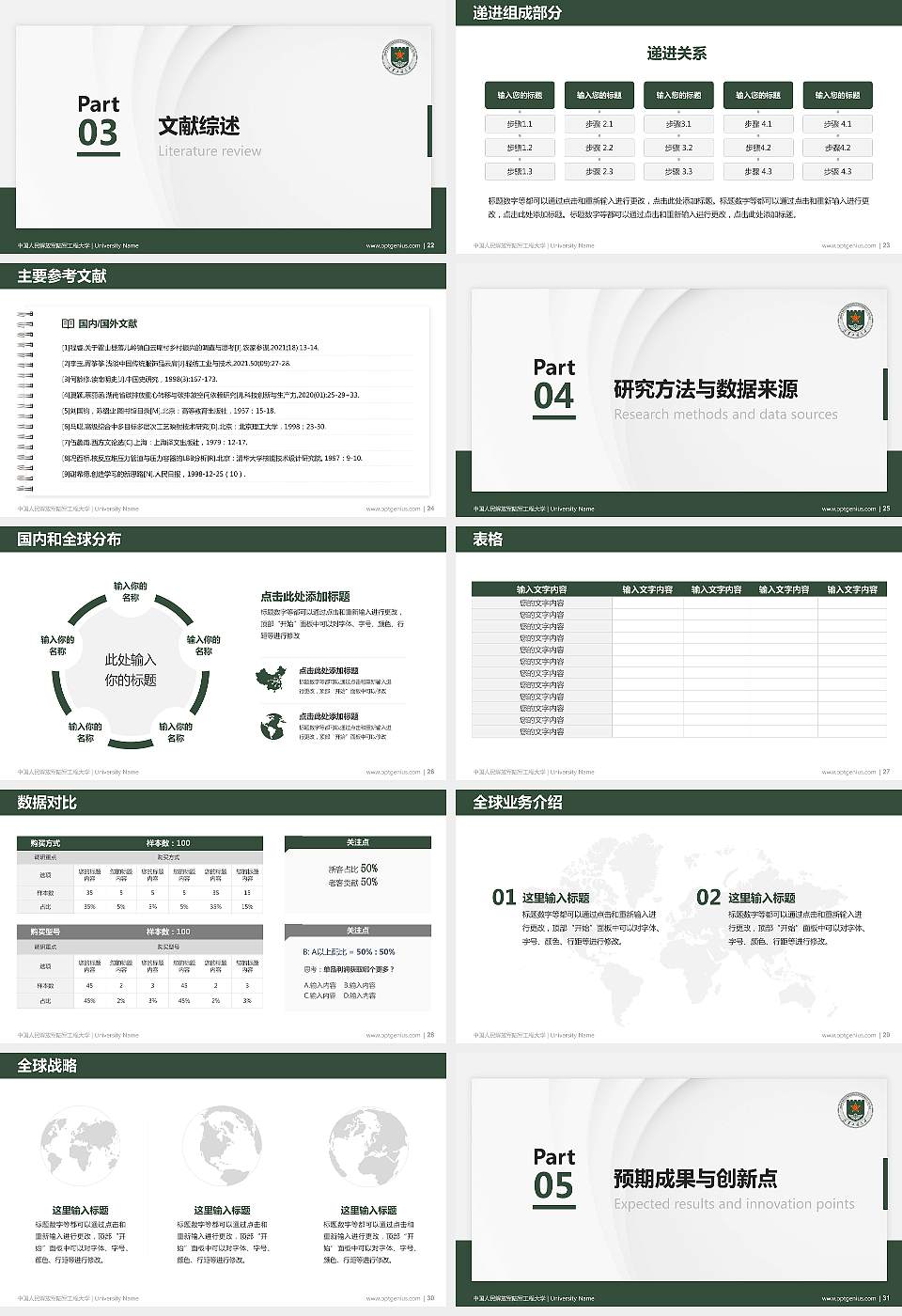 中国人民解放军陆军工程大学硕士研究生/本科生毕业论文答辩/开题报告通用PPT模板16:9格式幻灯片预览图4