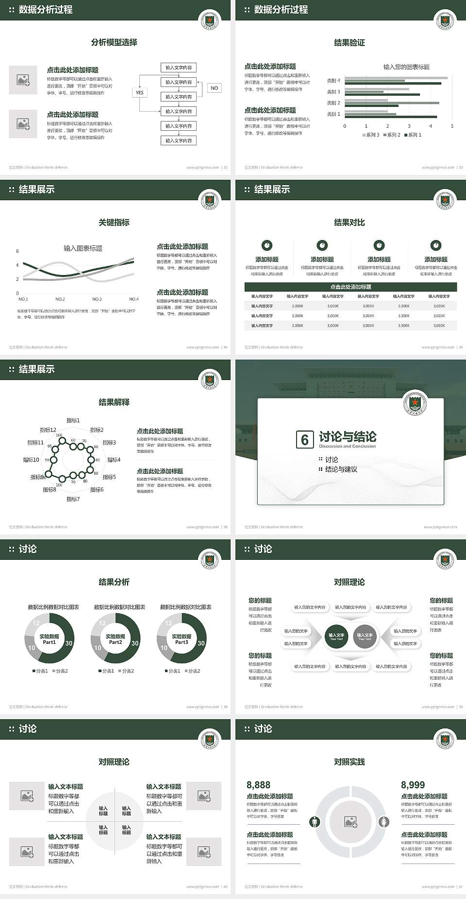 中国人民解放军陆军工程大学论文答辩标准PPT模板4:3格式幻灯片预览图5