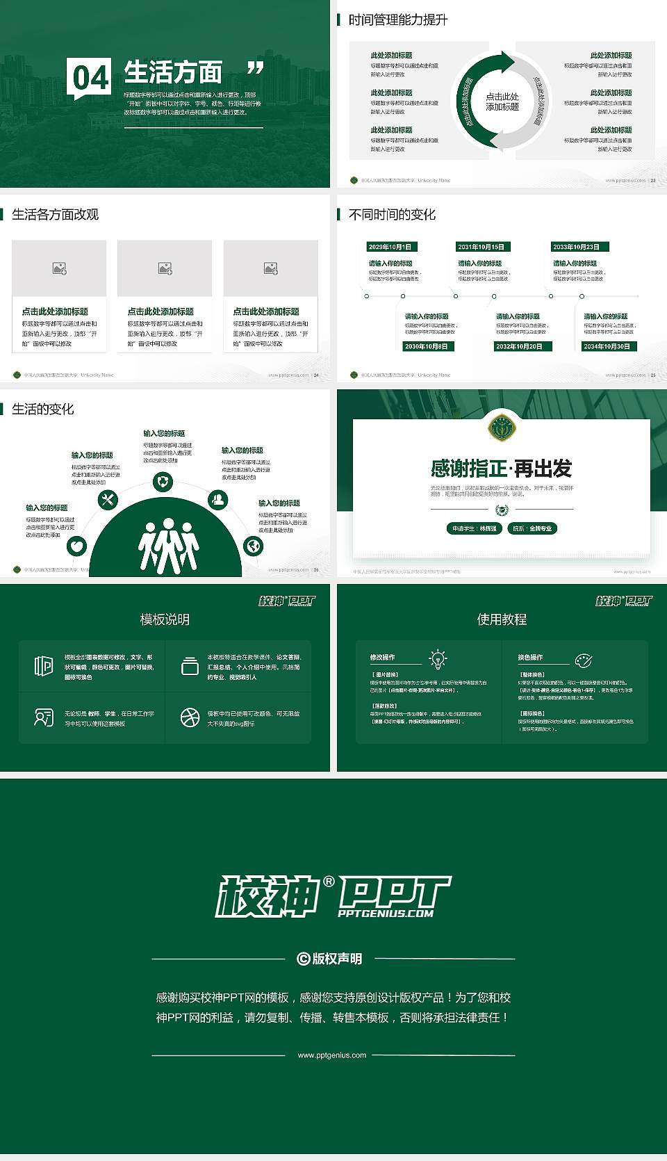 中国人民解放军陆军军医大学专用国家奖学金答辩PPT模板16:9格式幻灯片预览图4