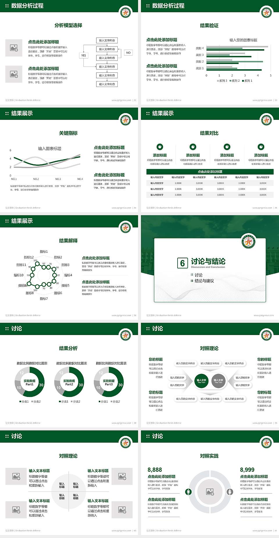 中国人民解放军陆军军事交通学院论文答辩标准PPT模板4:3格式幻灯片预览图5